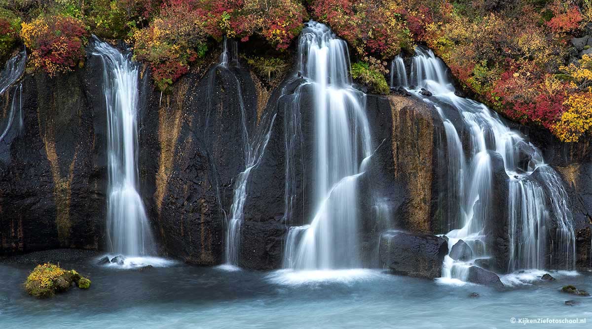 IJsland Waterfall colourful Kijk en Zie Fotoschool