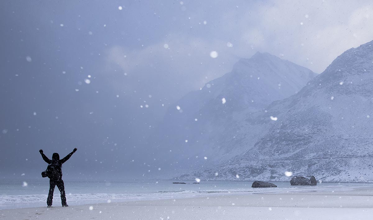 Lofoten Winter Noorwegen Landschap