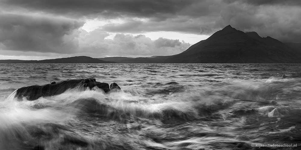Landschapsfotografie Schotland Lange sluitertijd Grijsfilter Seascape